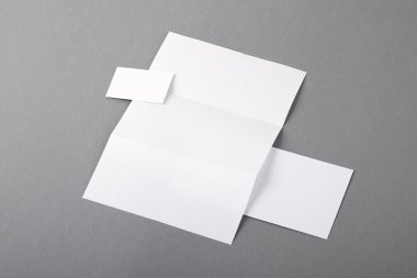 boş temel ileti örneği. Antetli Kağıt, kartvizit, envelo katlanmış