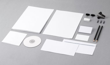 boş görsel kimlik. Antetli Kağıt, kartvizit, zarf, fo