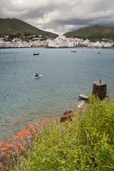 Boat entering Cadaqués. Costa Brava.