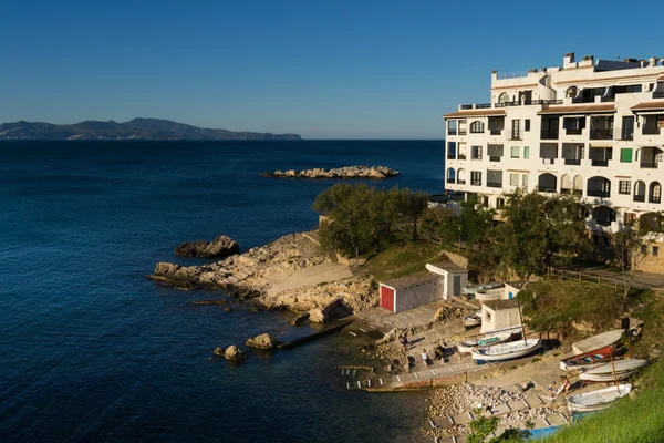 La Creu Cove. L'Escala. Costa Brava. Stockfoto