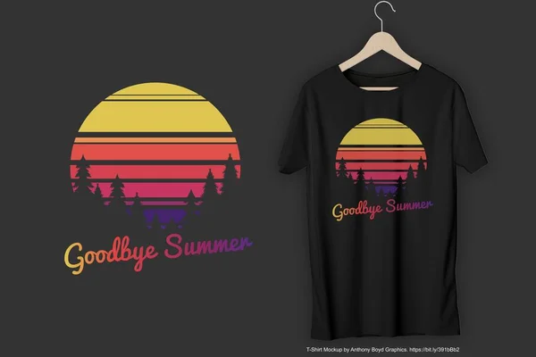 Ten Projekt Goodbye Summer Quote Jest Idealny Druku Merchandisingu Możesz — Wektor stockowy