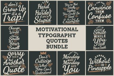 FUNNY TYPOGRAPHY QUOTES BUNDLE VOL. 1