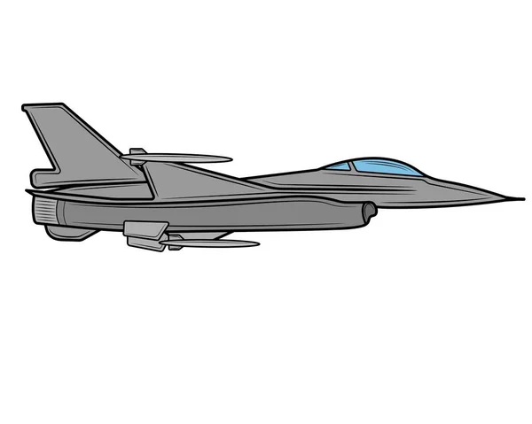 Fighter Plane Coloring Book Airplane Drawing Coloring Kids Kids Sketch — 图库矢量图片