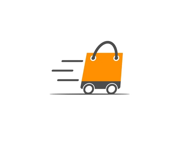 Einfaches Bag Delivery Shop Logo — Stockvektor