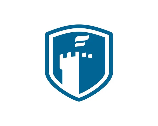 Blue Fortes Shield Logotyp — Stock vektor