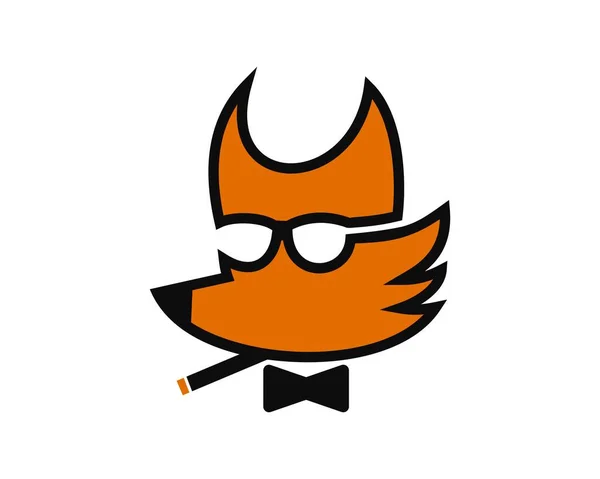 Cool Fox Hoofdlogo — Stockvector