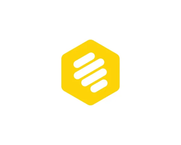 Hexagonal Enkel Logotyp — Stock vektor