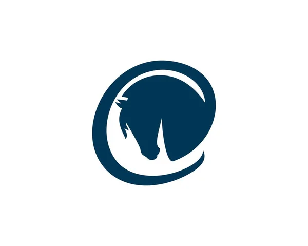 Спрашивая Лошади Простой Логотип — стоковый вектор