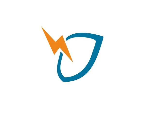 Kalkan Enerjisi Basit Logo — Stok Vektör