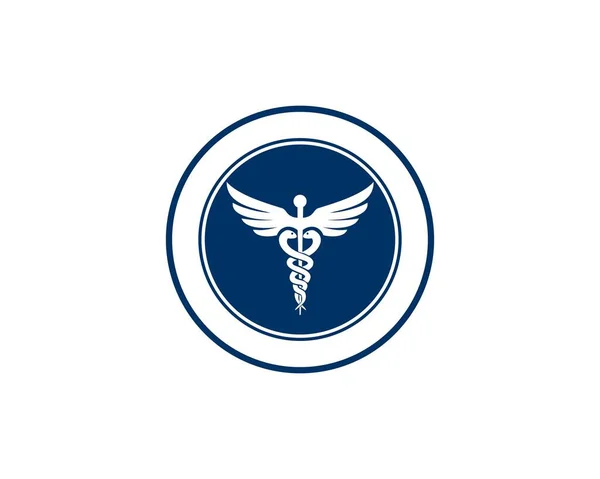 Emblem Mit Medizinischem Caduceus Logo — Stockvektor