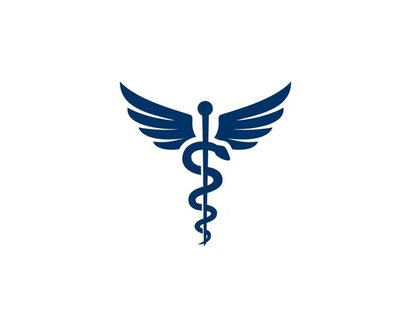 Abstraktes Caduceus Vektor Logo — Stockvektor