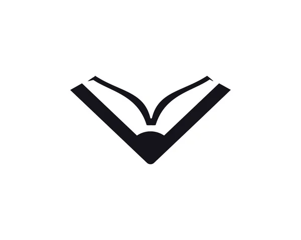 Öffnen Sie Das Buch Einfachem Logo Symbol — Stockvektor