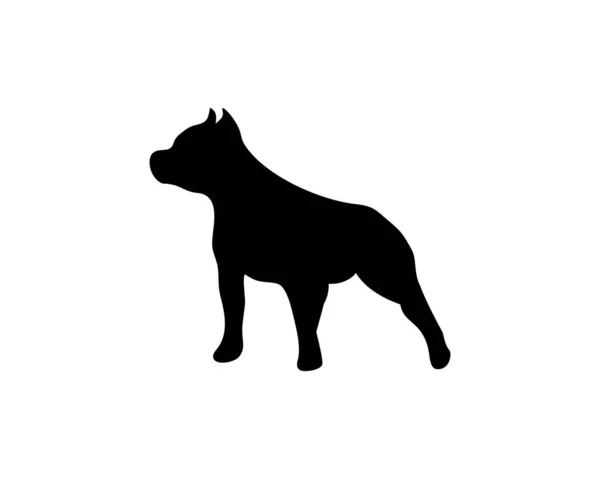 Σιλουέτα Του Φορέα Pit Bull Σκυλί — Διανυσματικό Αρχείο