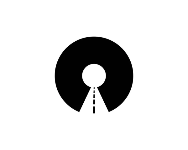 Circle Road Logo Icon Vector — Stock Vector