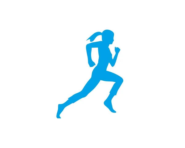 Τρέξιμο Κορίτσι Silhouette Διάνυσμα — Διανυσματικό Αρχείο