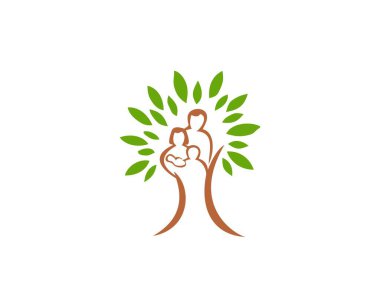 ağaç aile logo vektörü