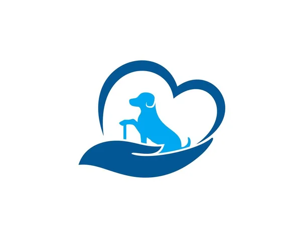Yaşlı köpek bakım logosu