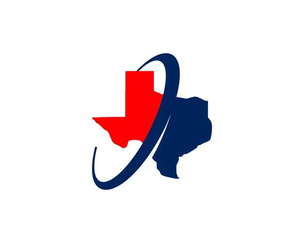 Mappa Texas Icona Del Logo — Vettoriale Stock