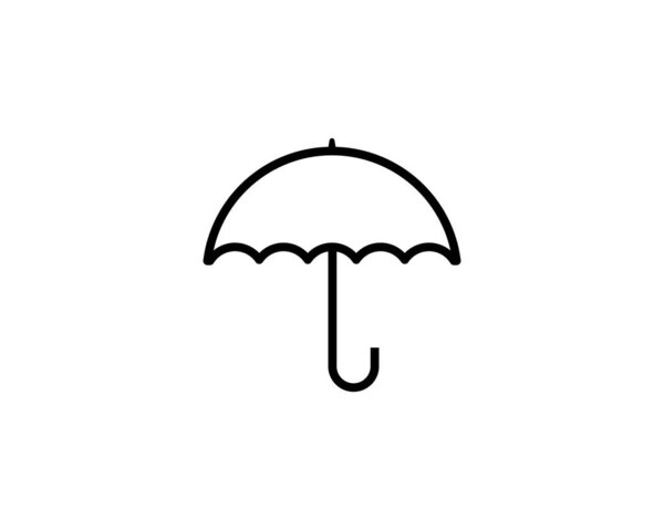 simple line umbrella vector