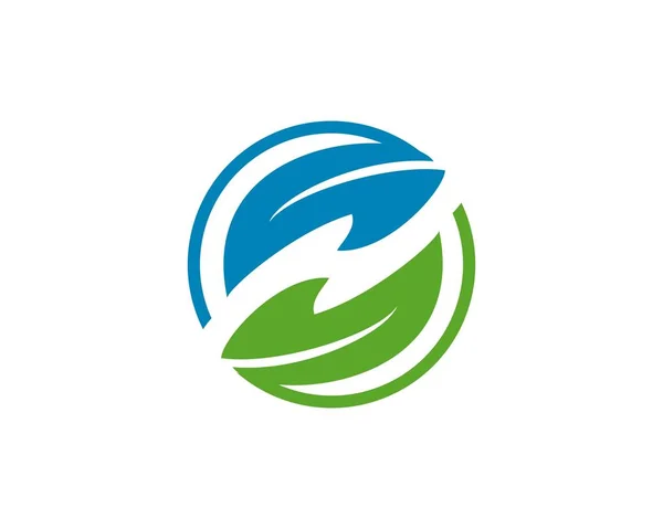 Déchets Feuille Éco Logo Simple — Image vectorielle