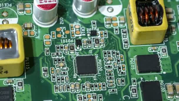 Carte mère de circuit intégré de puce électronique, pénurie de composants informatiques — Video