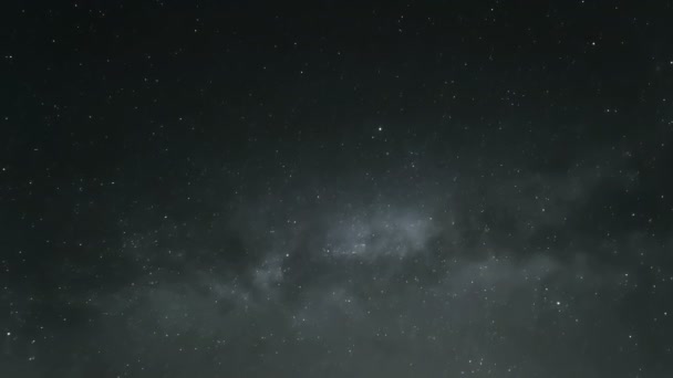 Gwiaździste Konstelacje Ruch Drogi Mlecznej Głębokim Nocnym Niebie Wszechświatowa Nauka — Wideo stockowe
