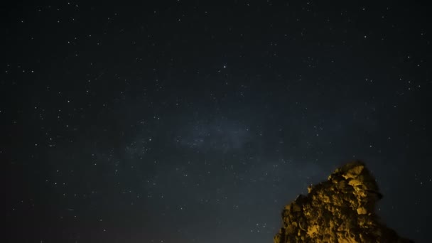 星星星座和银河在深夜里的运动 宇宙外太空科学 — 图库视频影像