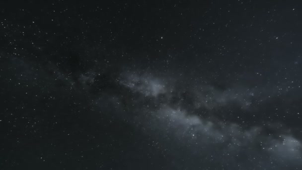 Αστρικοί Αστερισμοί Και Γαλακτώδης Κίνηση Βαθύ Νυχτερινό Ουρανό Διαστημική Επιστήμη — Αρχείο Βίντεο