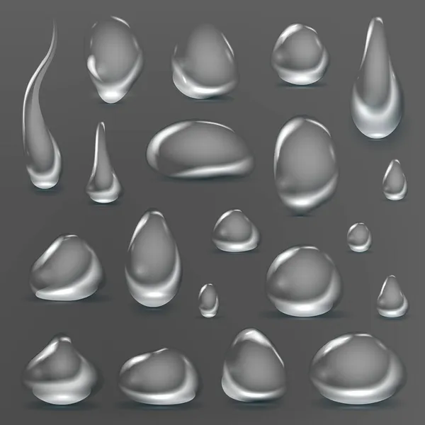 Gotas de agua de condensación — Vector de stock