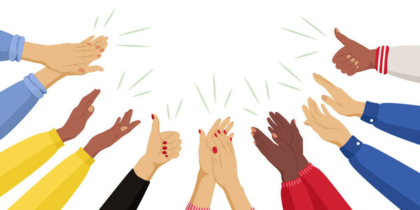 Человеческие руки хлопают
