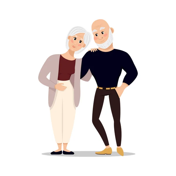 Äldre personer vektor — Stock vektor