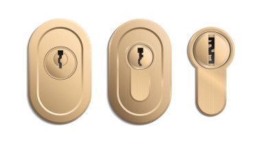 Altın anahtar delikleri vektörü