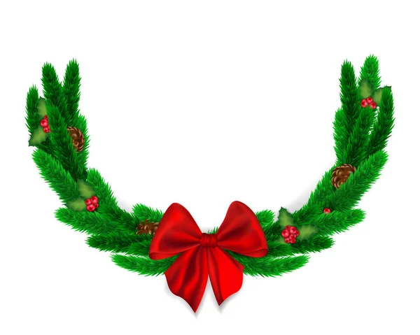Merry christmas wreaths — Stock Vector