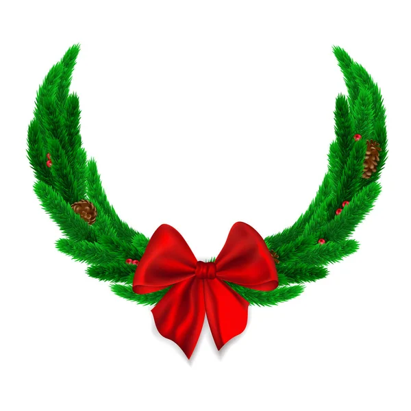 Merry christmas wreaths — Stock Vector