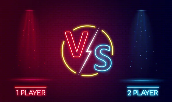 Banner Versus futurista — Vetor de Stock