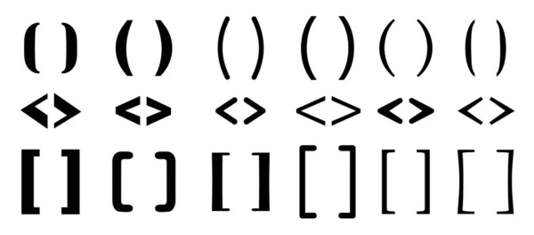 Different brackets set. — Stock Vector