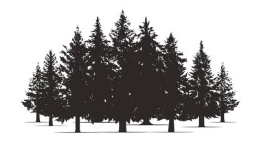 Ağaç silueti vektörü
