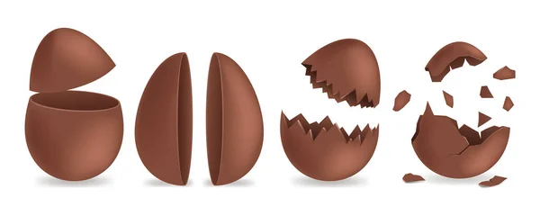 Σύνολο σοκολατένια αβγά — Διανυσματικό Αρχείο