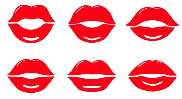 Stampa di bacio labbra — Vettoriale Stock
