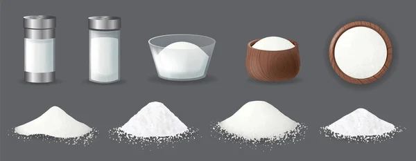 Set realista de sal — Vector de stock