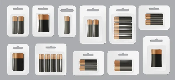 Batterie alcaline réaliste — Image vectorielle