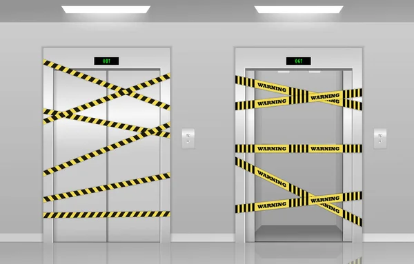 Ascenseurs brisés réalistes — Image vectorielle