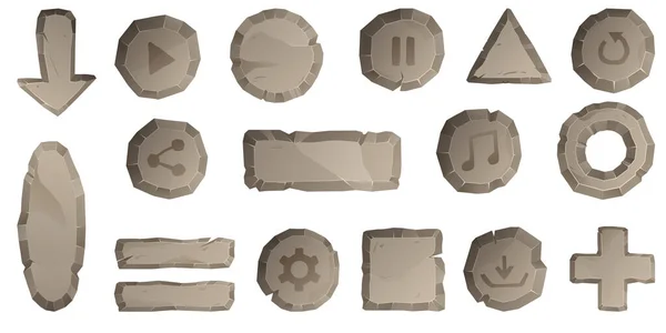 Piedra juego tabletas — Vector de stock