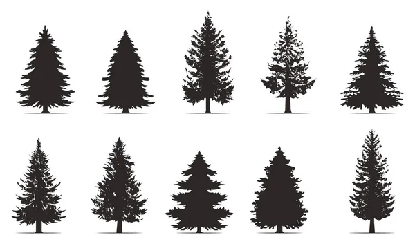 树剪影矢量 — 图库矢量图片