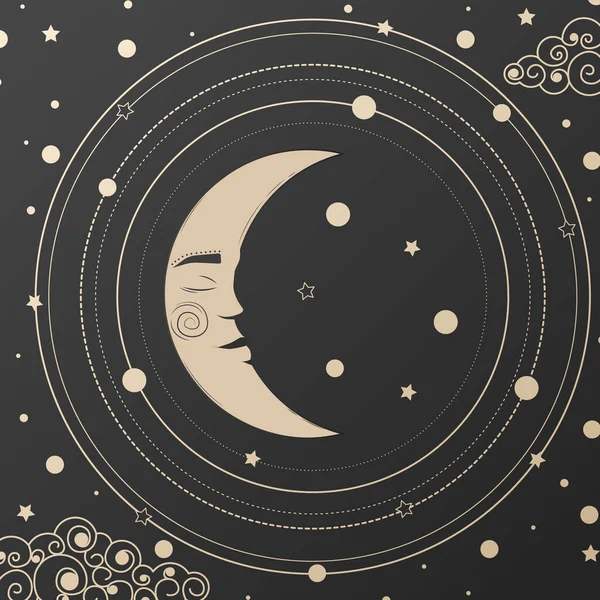 Bannière magique pour l'astrologie — Image vectorielle
