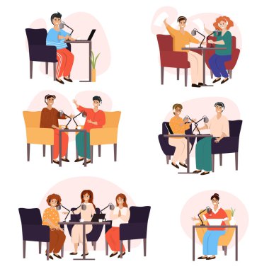 Yayınlanan podcast vektörü