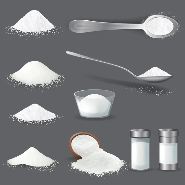 Salt realistic set — Stockvektor