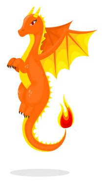 Çizgi film ejderha vektörü