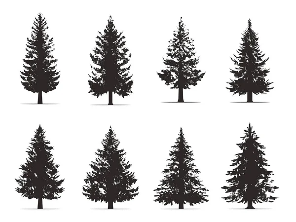 树剪影矢量 — 图库矢量图片