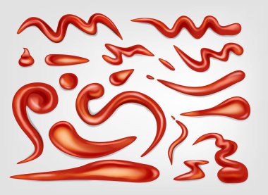 Ketçap lekeleri yerleştirildi.